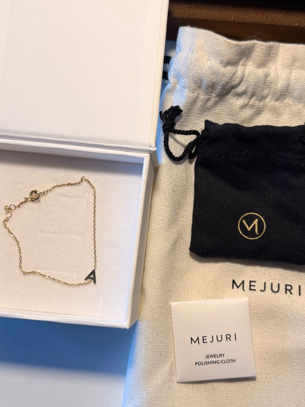 Mejuri Letter A Initial Bracelet